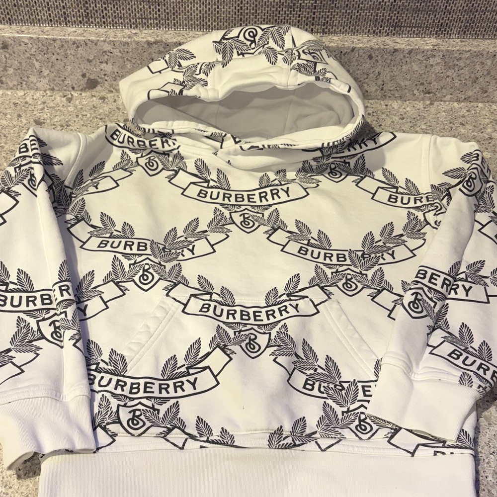 Burberry Kids Oak Leaf Crest Long-Sleeved Hoodie